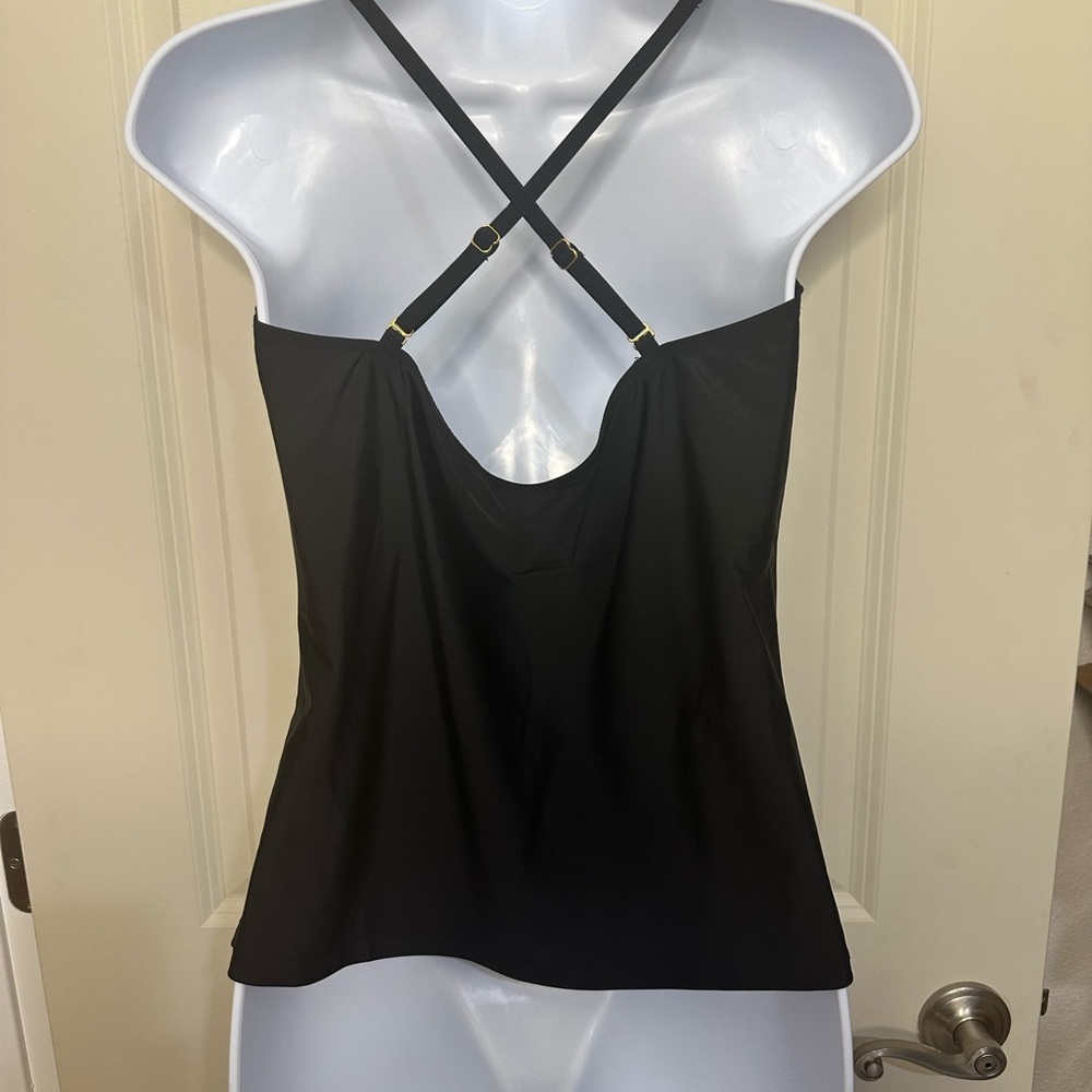 Black Tankini Swim Top 12 - Picture 4 of 4